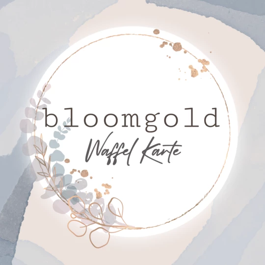 Waffel karte bloomgold deckblatt